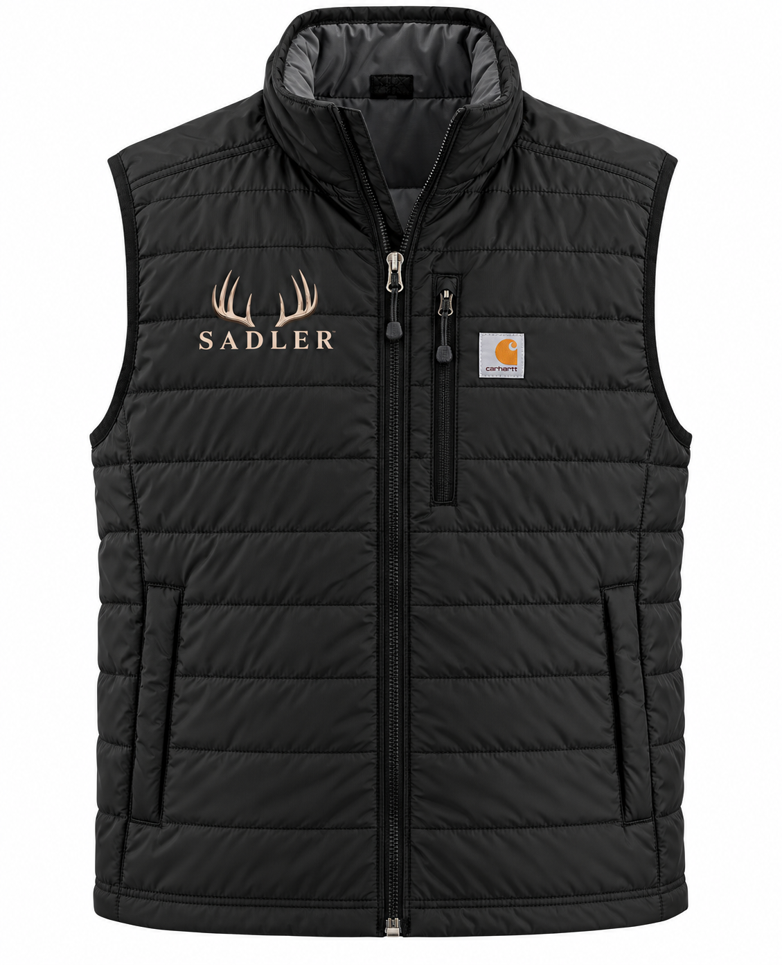 Black Gilliam SADLER vest with bone embroidery