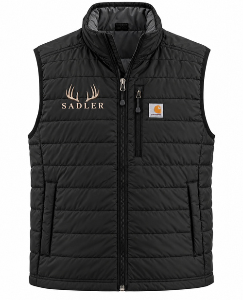 Black Gilliam SADLER vest with bone embroidery