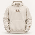 Cabin Comfort bone SADLER hoodie with brown embroidery