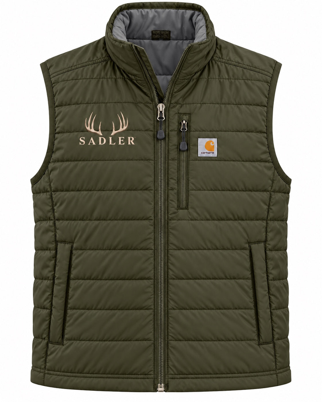 Green Gilliam SADLER vest with bone embroidery